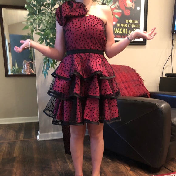 Red and Black Polka Dot dress - Picture 2 of 4